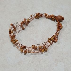 Brown beaded bracelet